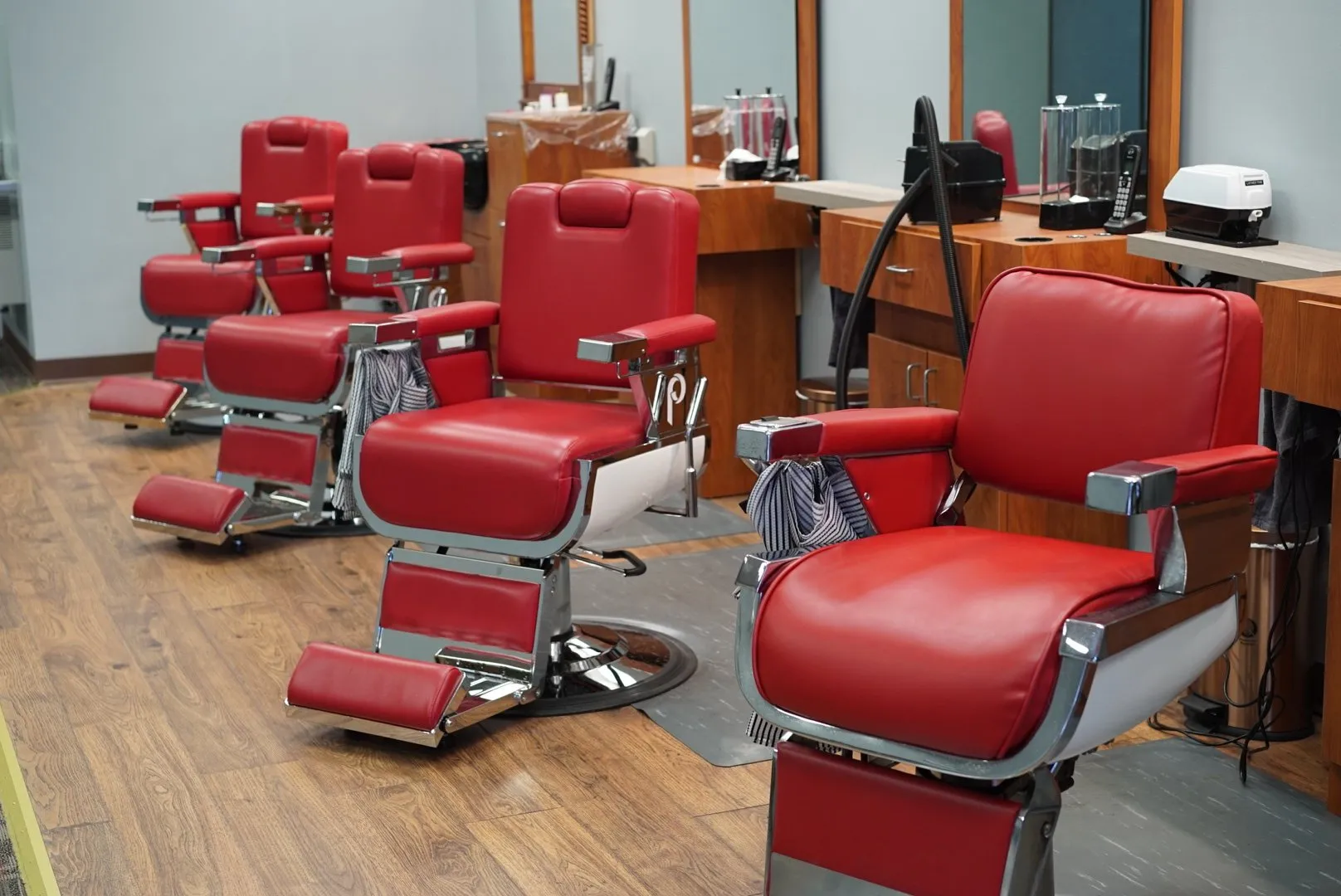 Upscale Barber-Salon interior